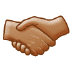 🤝🏽 handshake: medium skin tone display on Samsung